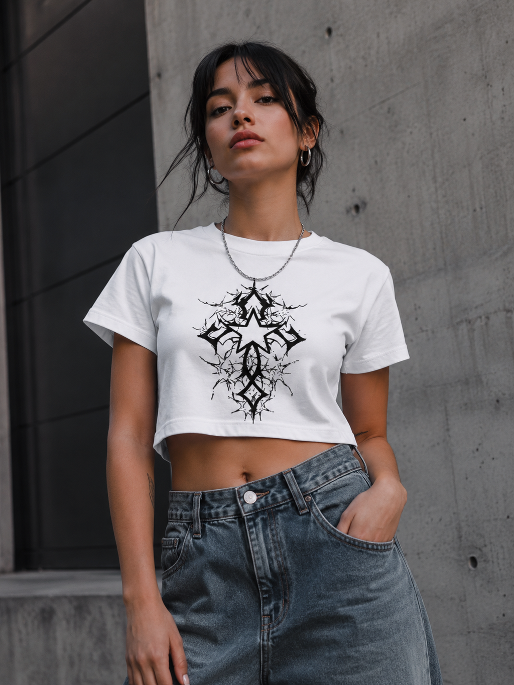 VOID SIGIL – Baby Tee (White)